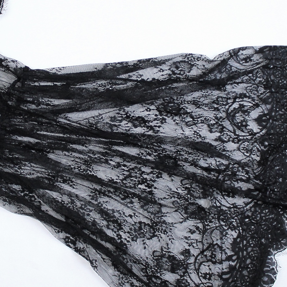 New! Black Lace Beach Cover Up Dress Boho - Picture 7 of 8